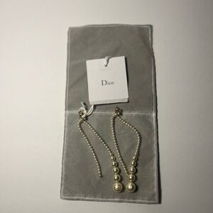 Christian Dior Long Asymmetrical Earrings